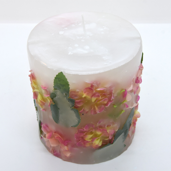 Κερί χειροποίητο κύλινδρος με άρωμα αγιόκλημα - λουλούδια, χειροποίητα, αρωματικά κεριά - 2
