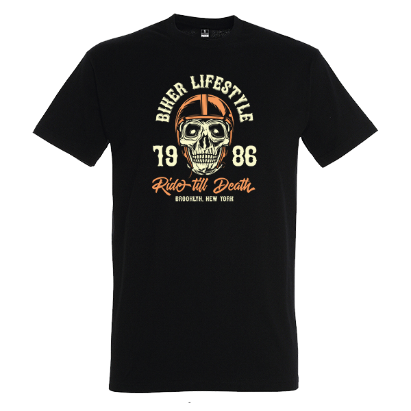 Ανδρικό t-shirt "Biker Lifestyle" - βαμβάκι, ανδρικά - 2