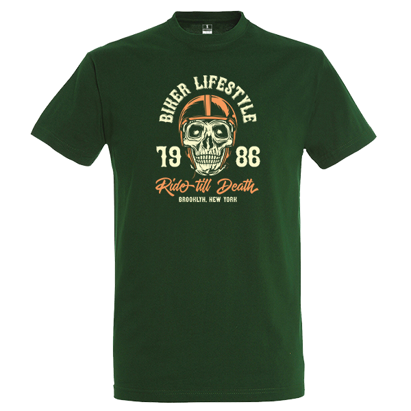 Ανδρικό t-shirt "Biker Lifestyle" - βαμβάκι, ανδρικά - 4