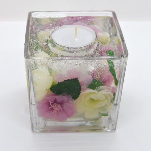 Χειροποίητο κερί gel σε γυάλινο δοχείο με άρωμα βανίλια - χειροποίητα, αρωματικά κεριά - 2