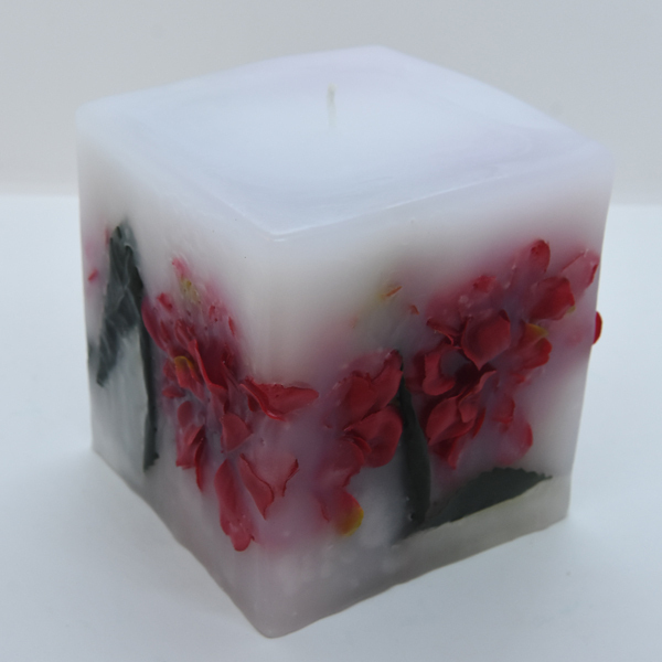Κερί χειροποίητο κύβος με άρωμα αγιόκλημα - λουλούδια, χειροποίητα, αρωματικά κεριά