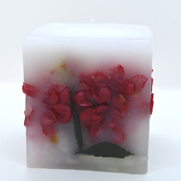 Κερί χειροποίητο κύβος με άρωμα αγιόκλημα - λουλούδια, χειροποίητα, αρωματικά κεριά - 2