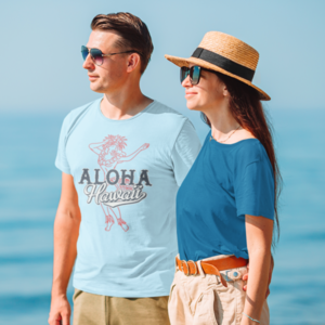 Ανδρικό t-shirt "Aloha" - βαμβάκι, ανδρικά - 4
