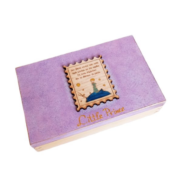 Ξύλινο κουτάκι αγοράκι 19×12×5εκ. - δώρο, κουτί, μικρός πρίγκιπας, διακοσμητικά, προσωποποιημένα
