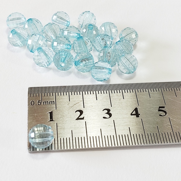 Χάντρα πλαστική γαλάζιο - ακρυλικό, χάντρες, υλικά κοσμημάτων - 2