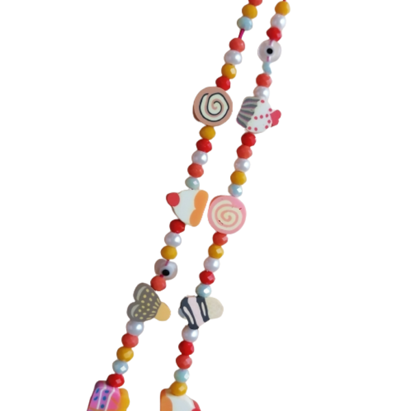 Candy Phone Strap : Διακοσμητικο πολύχρωμο κορδόνι κινητού - λουράκια - 2
