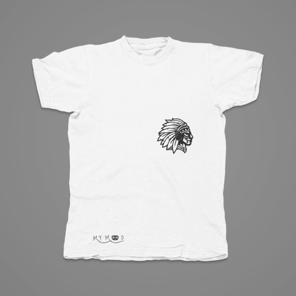 Βαμβακερό μπλουζάκι με κεντητό σχέδιο Ινδιανο - βαμβάκι, κεντητά, δώρο - 2