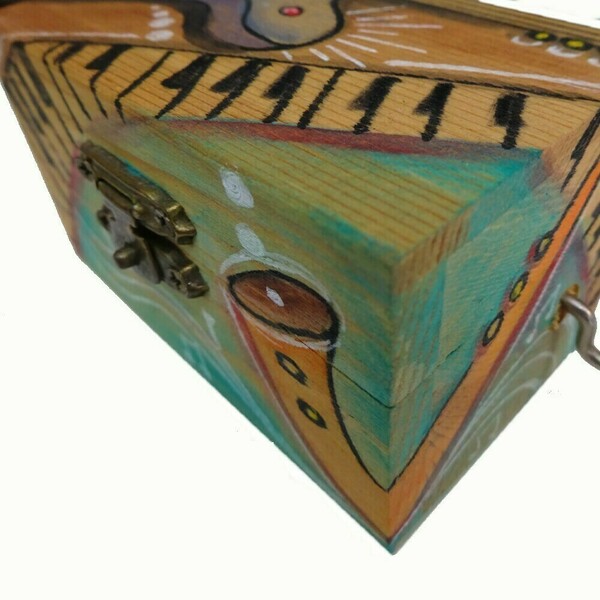 Δώρο για μουσικόφιλους μίνι κουτί μελωδίας - ξύλο, διακοσμητικά - 4