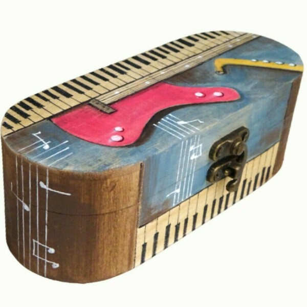 Πρωτότυπο ξύλινο κουτάκι αποθήκευσης, μοναδικό δώρο για μουσικόφιλους. - ξύλο, οργάνωση & αποθήκευση