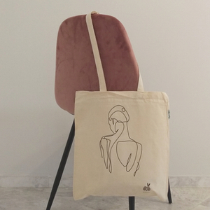 Tote Bag Shape Organic Cotton - ύφασμα, ώμου, all day, tote, πάνινες τσάντες