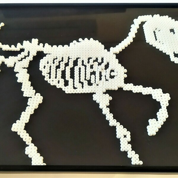 Unicorn skeleton pixel art - πίνακες & κάδρα - 2