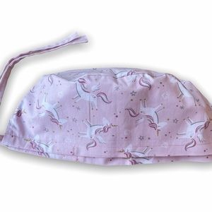 Σκουφάκι χειρουργείου pink unicorn - γυναικεία, δώρο για γιατρό - 3