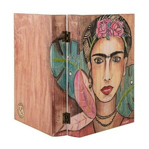 Ζωγραφισμένη ξύλινη κοσμηματοθήκη με την Φρίντα Κάλο - ξύλο, οργάνωση & αποθήκευση