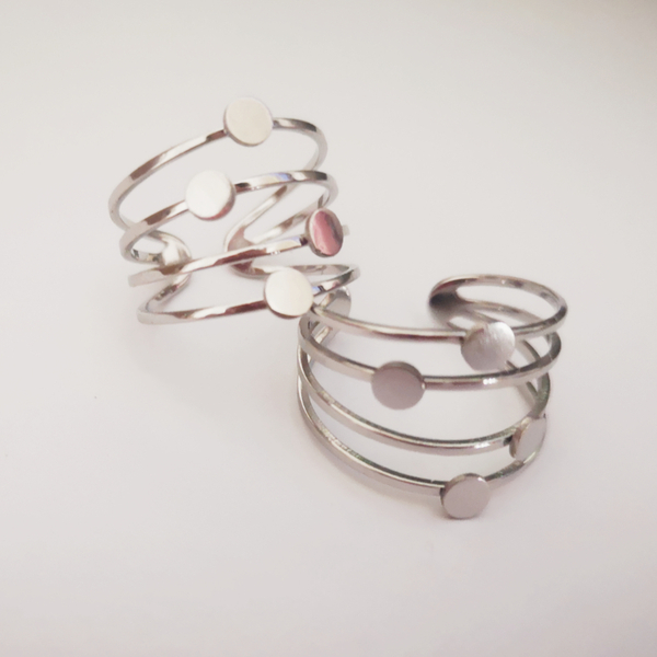 Locker Stainless steel silver ring - chevalier, ατσάλι, boho, αυξομειούμενα