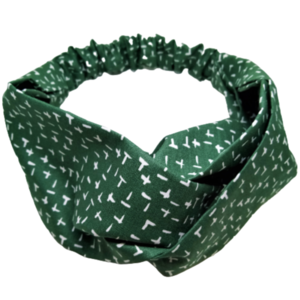 Κορδέλα Turban Style πράσινη - βαμβακερές κορδέλες, για τα μαλλιά, turban, δώρα για γυναίκες, κορδέλες μαλλιών