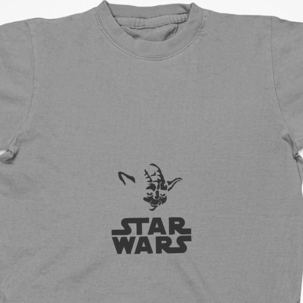 Βαμβακερό μπλουζάκι με κεντητό σχέδιο Star Wars Yoda - βαμβάκι, κεντητά, δώρο, halloween - 2