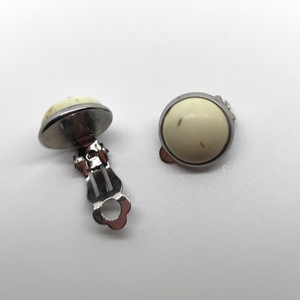 Σκουλαρίκια με κλιπς - ημιπολύτιμες πέτρες, μικρά, ατσάλι, με κλιπ, φθηνά - 5