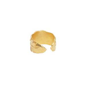 Δαχτυλίδι Αυξομειούμενο "Leaf" - επιχρυσωμένα, επάργυρα, μικρά, boho, αυξομειούμενα - 5