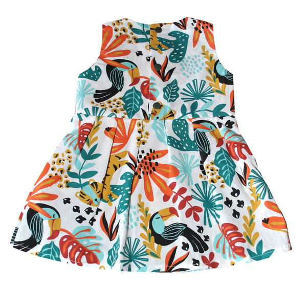 Φόρεμα tropical και κορδέλα - κορίτσι, δώρο, παιδικά ρούχα - 3
