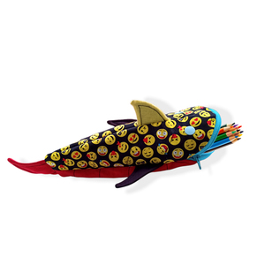 Μολυβοθήκη / κασετίνα ψάρι καρχαρίας emoji - κασετίνες