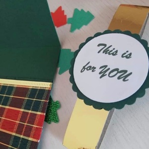 Χριστουγεννιάτικος φάκελος για να προσφέρετε χρήματα ως δώρο - ύφασμα, ευχετήριες κάρτες - 4