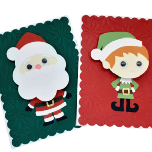 Κάρτες Χριστουγέννων - Ξωτικό ή Άγιος Βασίλης - χριστουγεννιάτικο, άγιος βασίλης, για παιδιά, ευχετήριες κάρτες