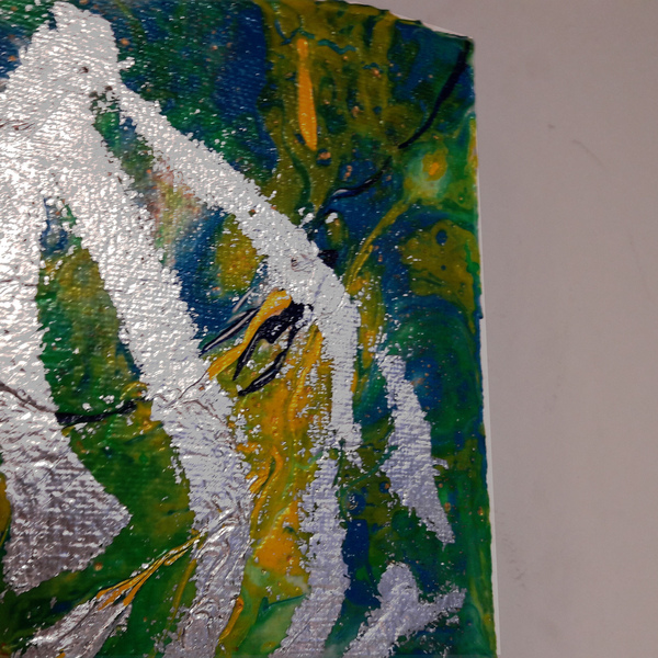 "Ψάρι σε πράσινα νερά" πίνακας μικρός - ψάρι, πίνακες ζωγραφικής - 3