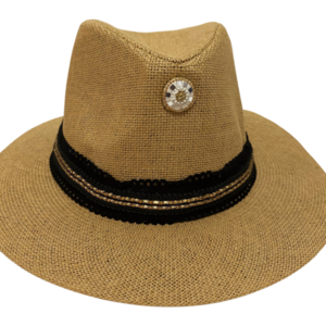 Ψάθινο καπέλο - brown love - ψάθινα