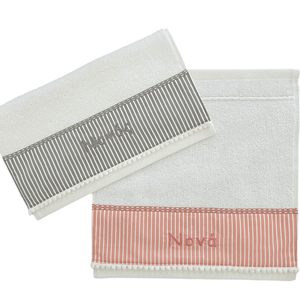 Βαμβακερή πετσέτα χειρός Νονά-Νονός 30x30cm - πετσέτες, νονά, δώρο για νονό, προσωποποιημένα, λευκά είδη