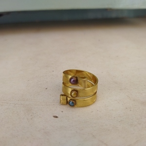 Δαχτυλίδι Ορείχαλκου με Πέρλες - ορείχαλκος, μπρούντζος, μεγάλα, αυξομειούμενα, φθηνά - 4