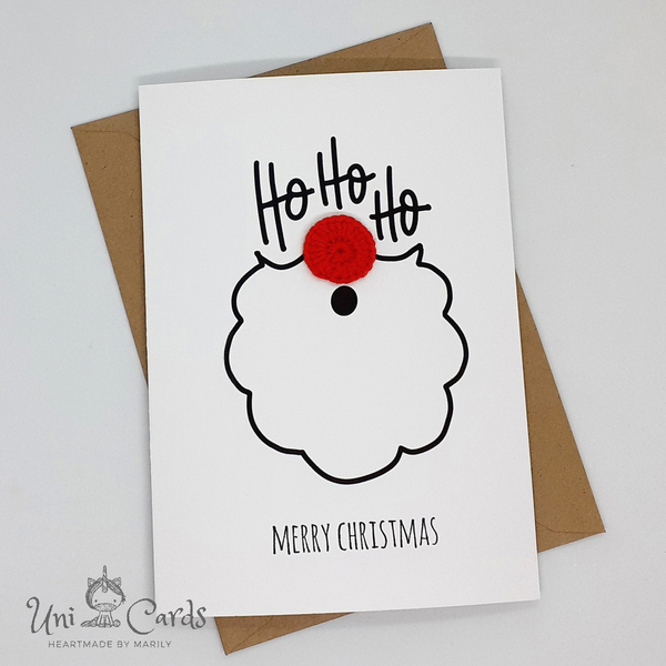 Χριστουγεννιάτικη κάρτα - Santa Claus - merry christmas, άγιος βασίλης, ευχετήριες κάρτες - 3