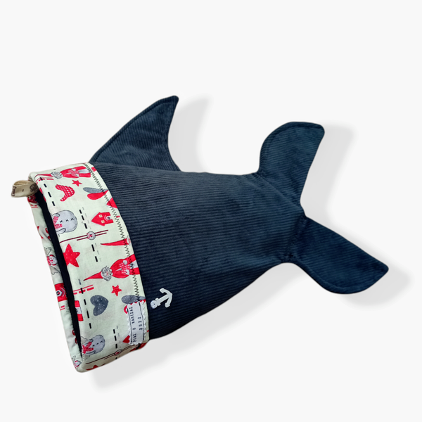 Χριστουγεννιάτικη κάλτσα καρχαρίας - διακοσμητικά - 2