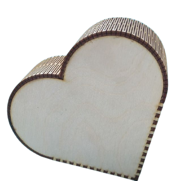 Ξύλινο κουτί καρδιά - υλικά κατασκευών