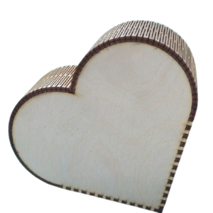 Ξύλινο κουτί καρδιά - υλικά κατασκευών
