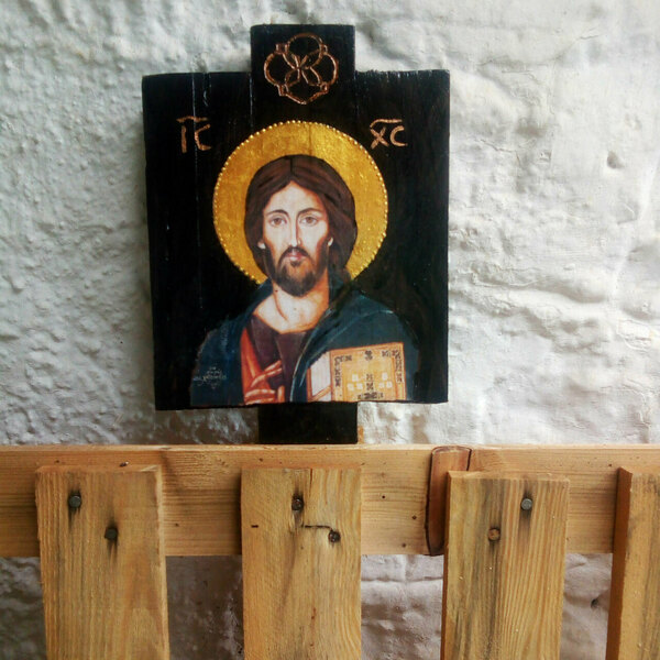 Χειροποίητη Εικόνα Του Ιησού Χριστού Σε Φυσικό Ξύλο 19x27cm - πίνακες & κάδρα, δωμάτιο παιδιών, πίνακες ζωγραφικής - 5