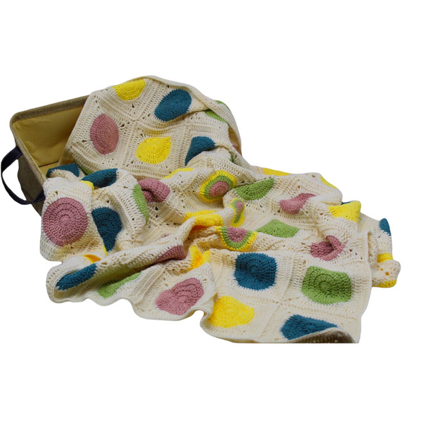 Κουβέρτα αγκαλιάς & λίκνου πλέκτη Χειροποίητη 1,00x1,15 κύκλος - νονά, πλεκτή, προίκα μωρού, κουβέρτες