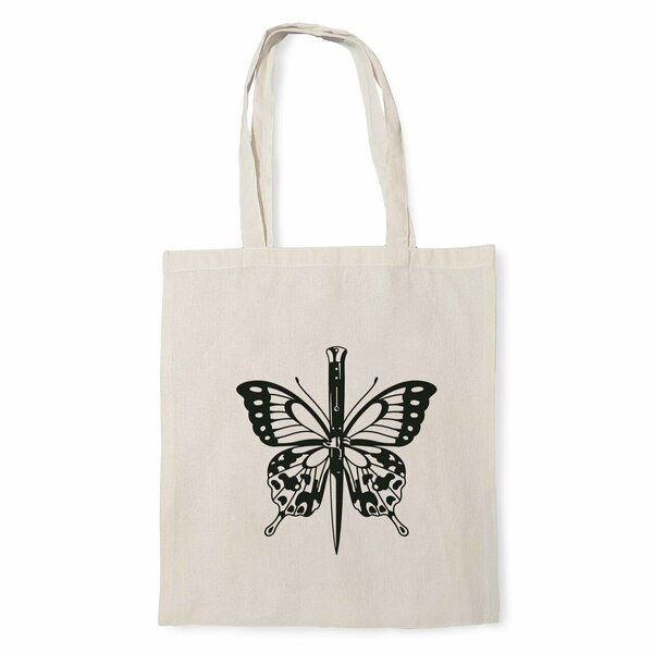 Tote Bag _Your not.so.typical Butterfly - ζωγραφισμένα στο χέρι, πεταλούδα, all day, tote, πάνινες τσάντες