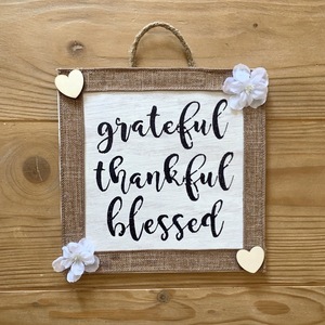 Grateful-Thankful-Blessed Sign - πίνακες & κάδρα - 3