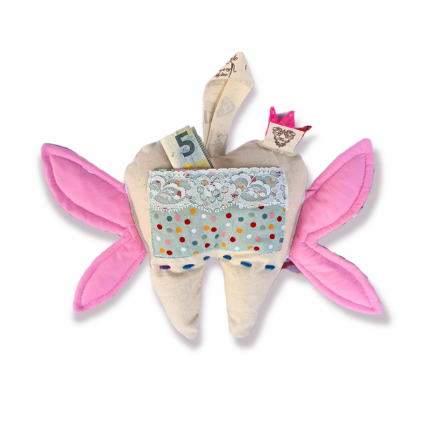 Μαξιλαράκι δοντάκι ξωτικό για τα νεογιλά δοντάκια fairy tooth pillow - κορίτσι, μαξιλάρια - 2