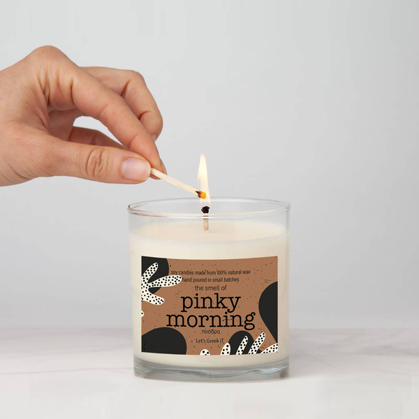 The smell of pinky morning | soy candle - δώρο, αγάπη, αρωματικά κεριά, κερί σόγιας, 100% φυσικό
