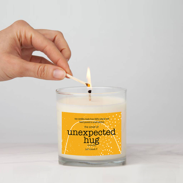 The smell of unexpected hug | αρωματικό κερί σόγιας | ανανάς σε γυάλινο ποτήρια - αρωματικά κεριά, κερί σόγιας, 100% φυσικό, vegan friendly