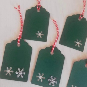 SNOWFLAKES Christmas tags - χιονονιφάδα, χριστουγεννιάτικα δώρα, ευχετήριες κάρτες - 4