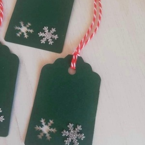 SNOWFLAKES Christmas tags - χιονονιφάδα, χριστουγεννιάτικα δώρα, ευχετήριες κάρτες - 5