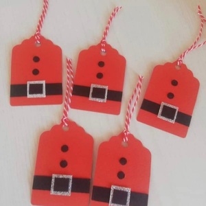 Santa Clause Christmas tags - χριστουγεννιάτικα δώρα, άγιος βασίλης, ευχετήριες κάρτες - 4