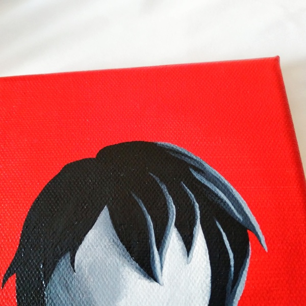 Anime καδράκι ζωγραφισμένο με ακρυλικά,13×18εκ. - διακοσμητικά, Black Friday, πίνακες ζωγραφικής - 2