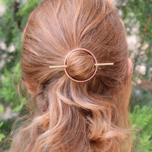 Hair Barrette χαλκός με ορείχαλκο - hair clips - 3