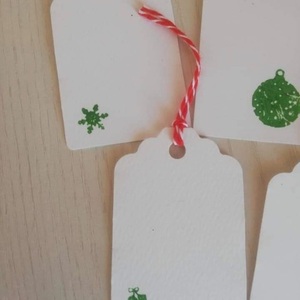 Christmas tags - χιονονιφάδα, merry christmas, ευχετήριες κάρτες - 3