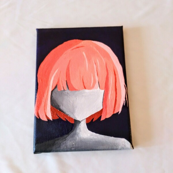 Anime ,πίνακας, ζωγραφισμένος με ακρυλικά, 13×18 εκ. - ζωγραφισμένα στο χέρι, πίνακες & κάδρα, πίνακες ζωγραφικής - 4
