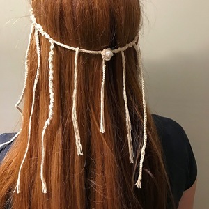 Κορδέλα μαλλιών μακραμέ μπόχο - μακραμέ, headbands - 3