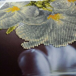 Καμβάς με αστραφτερά "Διαμαντάκια" - "Water Droplet, 38 x40,5 εκ - δώρο, διακόσμηση - 5
